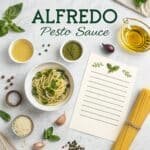 Recipe card for sauce Alfredo pesto